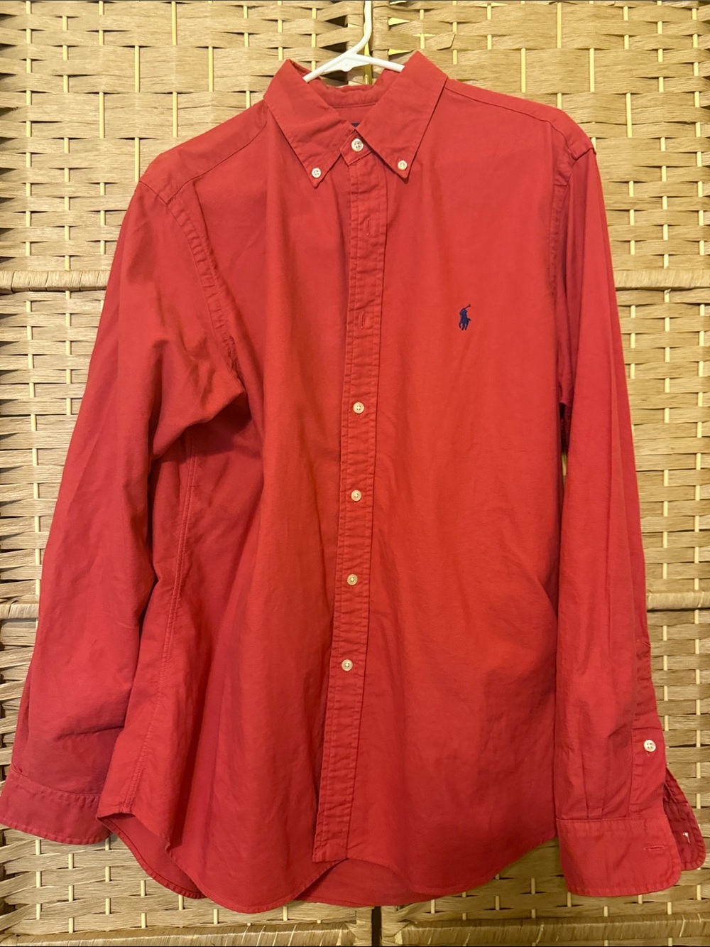 Ralph Lauren Red Shirt with Navy Polo Label